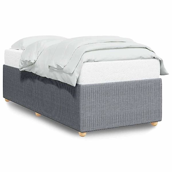 vidaXL Bettgestell ohne Matratze Hellgrau 90x200 cm Stoff 3284907 günstig online kaufen