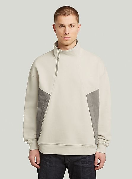 G-STAR Longpullover "Fabric Mix Half Zip Sweater" günstig online kaufen