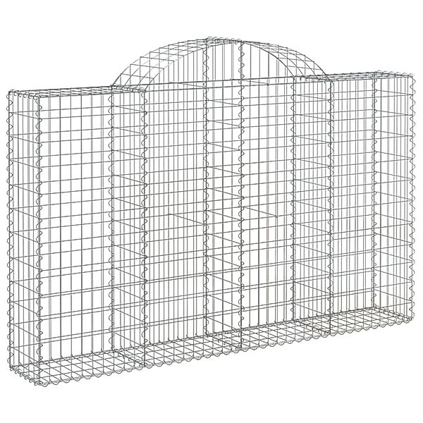 vidaXL Gabionen mit Hochbogen 11Stk 200x30x120/140cm Eisen 1668709 günstig online kaufen