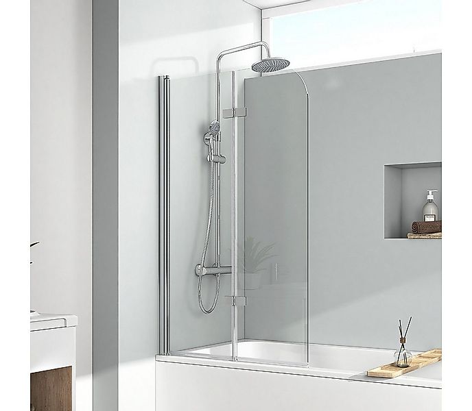 EMKE Badewannenaufsatz Duschwand für Badewanne,2-teilig Duschwand Faltbar S günstig online kaufen
