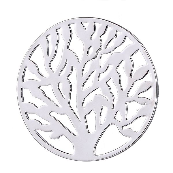 Morella Kette mit Anhänger Damen Halskette 70 cm mit Coin 33 mm (2-tlg), Si günstig online kaufen