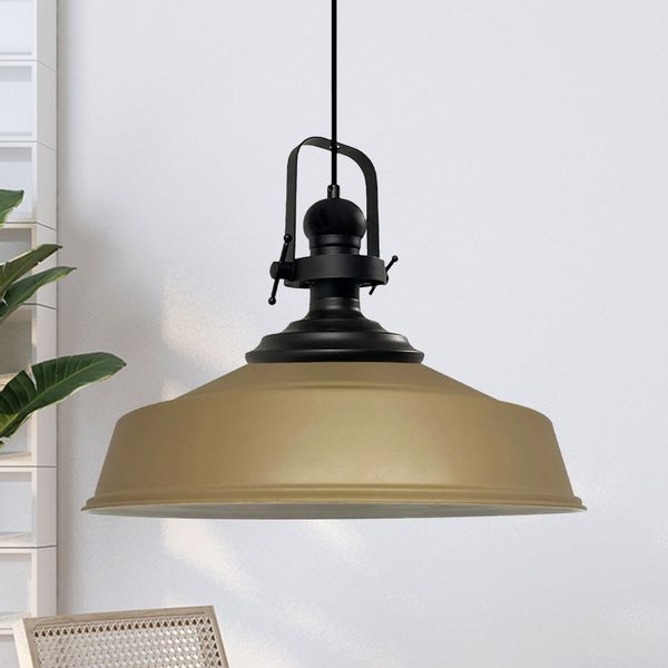 Bamyum Pendelleuchte Pendelleuchte Schwarz-Asletl Hängelampe Metall günstig online kaufen