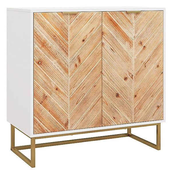 Costway Küchenschrank mit Regal Buffetschrank Weiß 80 x 40 x 80 cm günstig online kaufen