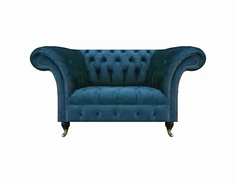 JVmoebel Chesterfield-Sofa Luxus Sofa Couch Zweisitzer Blau Chesterfield Te günstig online kaufen