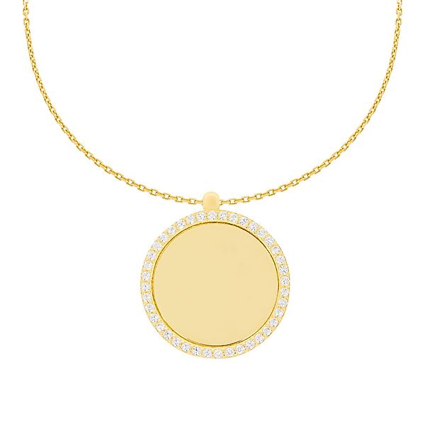 Stella-Jewellery Collier 585er Kette mit Gravurplatte günstig online kaufen