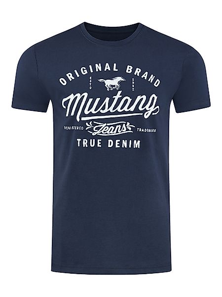 MUSTANG T-Shirt Herren Printshirt Regular Fit günstig online kaufen