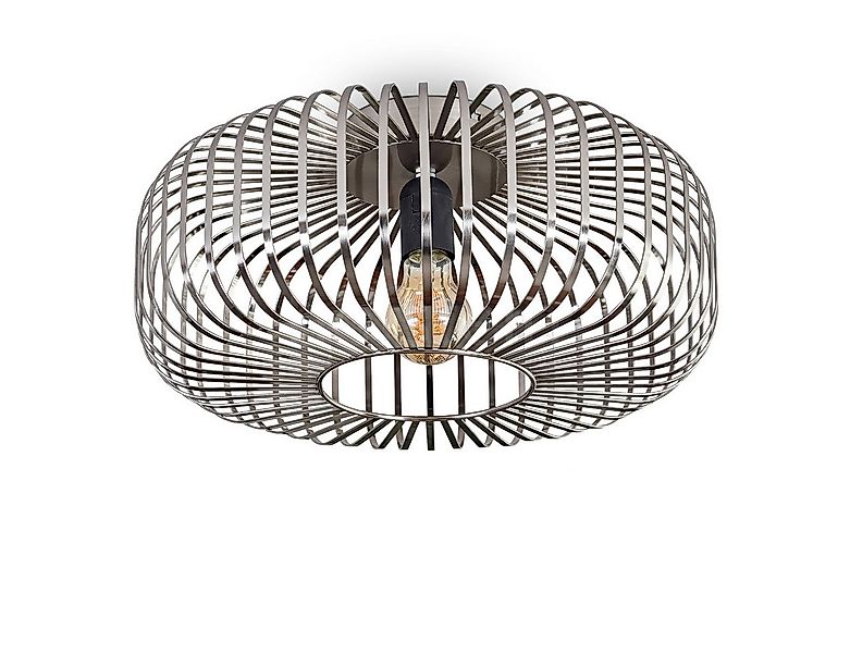 hofstein Deckenleuchte moderne Deckenlampe aus Metall in Silberfarben, ohne günstig online kaufen