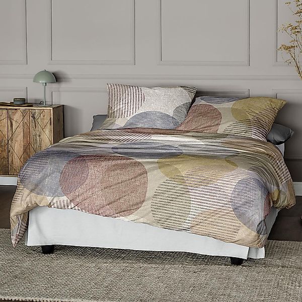 Irisette Flausch Cotton Bettwäsche Zobel 8553-50 Kreise Kupfer 135x200 günstig online kaufen