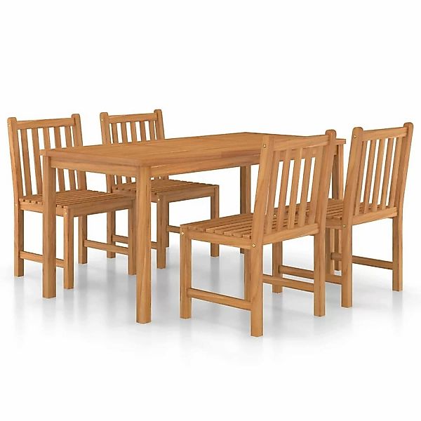 vidaXL 5-tlg Garten-Essgruppe Massivholz Teak Modell 37 günstig online kaufen