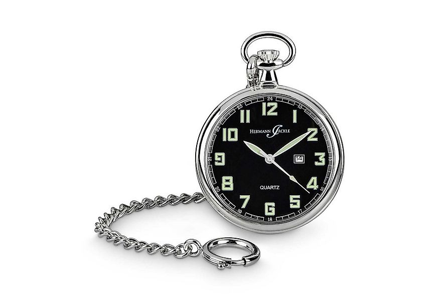 Hermann Jäckle Taschenuhr "Konstanz" Quarzwerk, 47 mm, Mineralglas, mit Ket günstig online kaufen