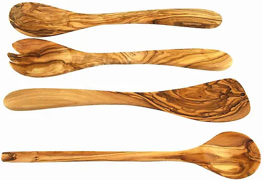 Olivenholz-erleben Kochbesteck-Set, (Set, 4 tlg.) günstig online kaufen