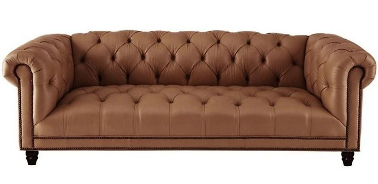 Xlmoebel Sofa Neue moderne Design-Couch in Beige aus Leder für drei Persone günstig online kaufen