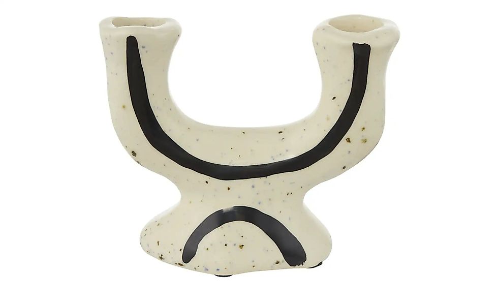 2er Kerzenhalter   ¦ Porzellan ¦ Maße (cm): B: 14,8 H: 12 T: 6.5 Accessoire günstig online kaufen