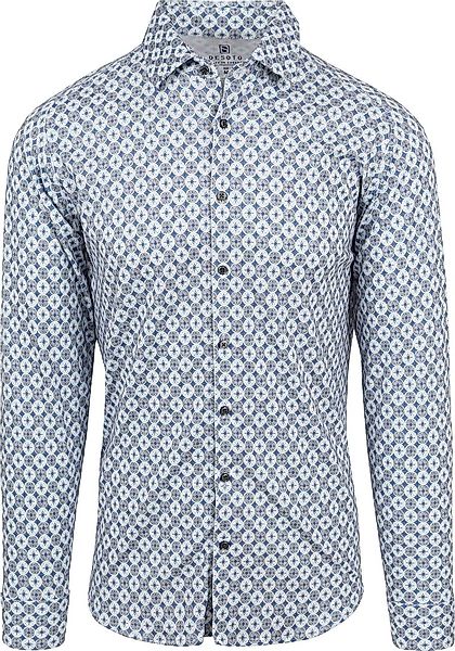 DESOTO Hemd Kent Druck Blau  - Größe S günstig online kaufen