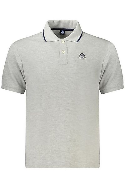 North Sails Poloshirt Elegantes Herren Poloshirt Grau mit Kontrastdetails günstig online kaufen