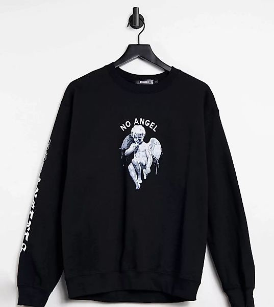 Missguided – Sweatshirt in Schwarz mit No-Angel-Slogan günstig online kaufen