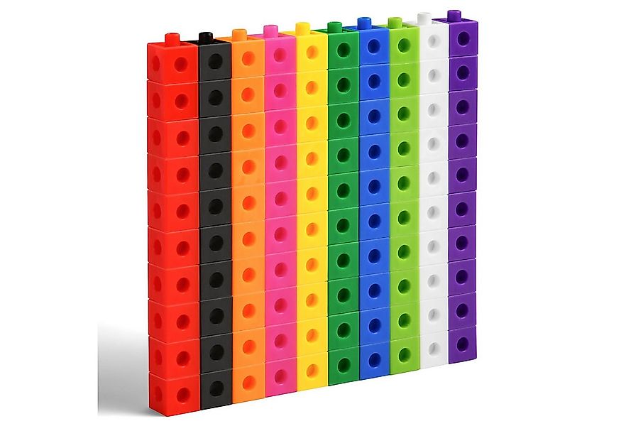 FOUORTUNATE-BEE Lernspielzeug 100 Stück Steckwürfel Grundschule, Rechenwürf günstig online kaufen