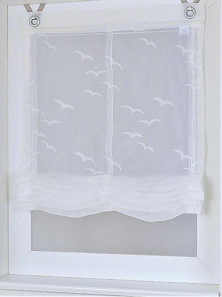 Kutti Raffrollo "Seabird" mit Hakenaufhängung freihängend transparent, Ausb günstig online kaufen