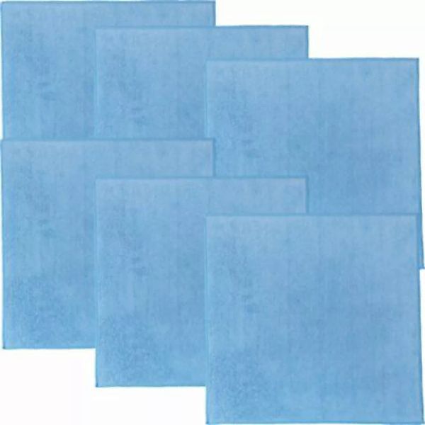 Erwin Müller Microfasertuch 6er-Pack blau Gr. 40 x 40 günstig online kaufen