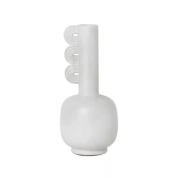 Vase Muses - Clio keramik weiß / Ø 13 cm x H 29 cm - Ferm Living - Weiß günstig online kaufen