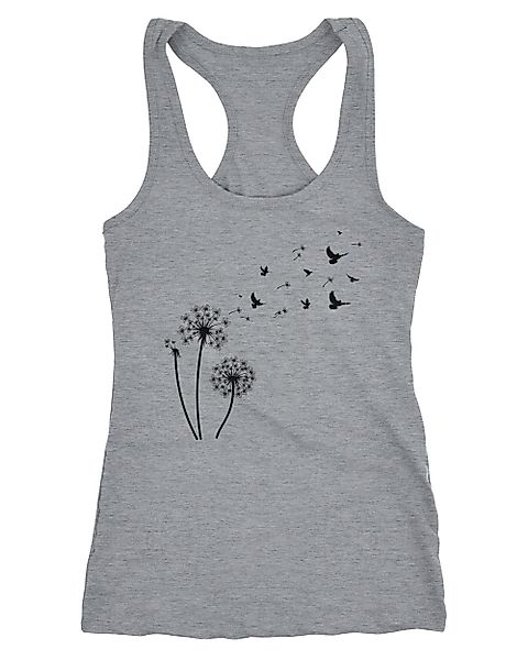Neverless Tanktop Damen Tank-Top Pusteblume Vögel günstig online kaufen