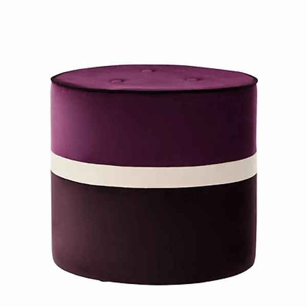 Sitzkissen Léo Small textil violett / Ø 43 x H 43 cm - Velours - Maison Sar günstig online kaufen