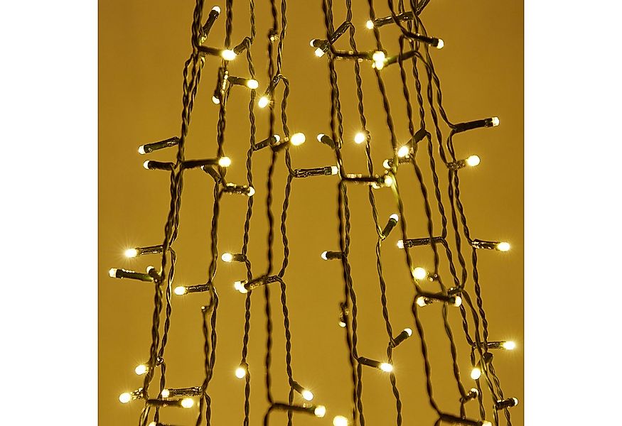 LMaxhome LED-Lichterkette Baumbeleuchtung Wasserfall Lichterkette mit Stern günstig online kaufen