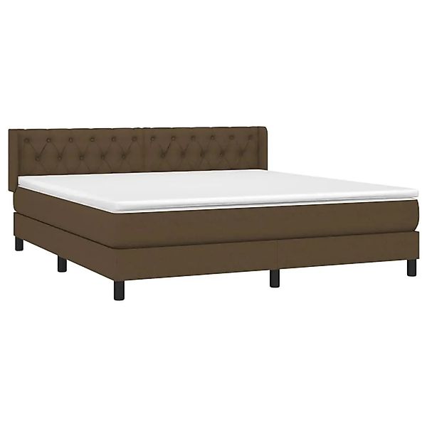 vidaXL Boxspringbett mit Matratze Dunkelbraun 160x200 cm Stoff 3129964 günstig online kaufen