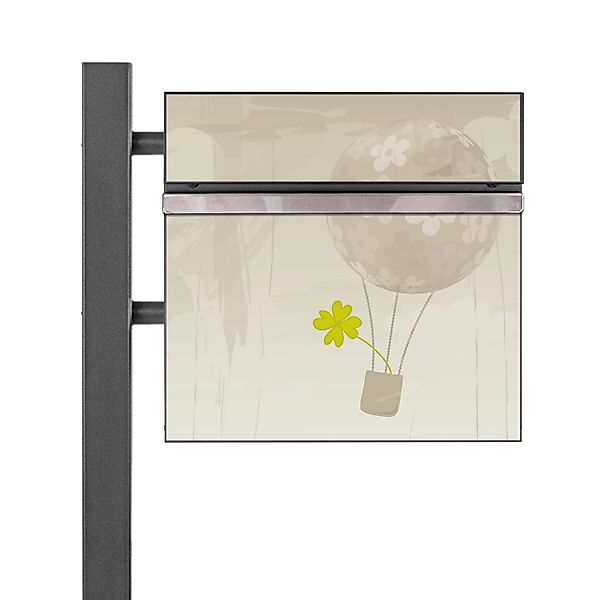 Banjado Standbriefkasten Anthrazit 45x120x16.5cm Groß Inkl. Montagematerial günstig online kaufen