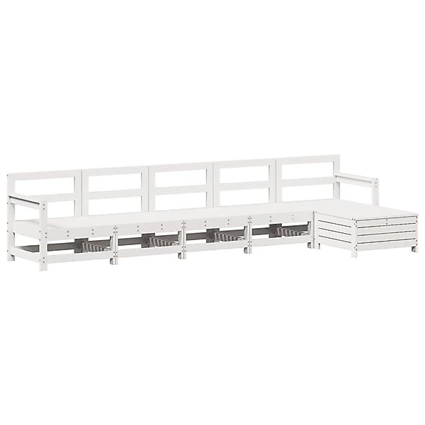 vidaXL 6-Tlg Garten-Sofagarnitur Weiß Massivholz Kiefer 3250861 günstig online kaufen