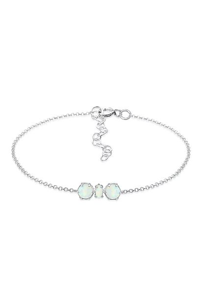 Elli Armband "Armkettchen Synthetischer Opal Trend 925 Silber" günstig online kaufen