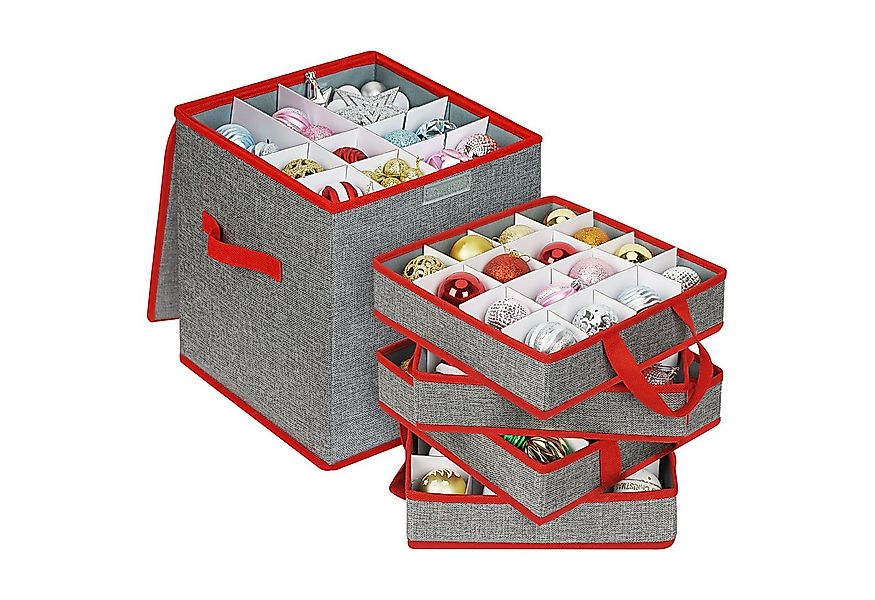 OSTWOLKE Aufbewahrungsbox für Weihnachtskugeln 64 Fächer Weihnachtskugeln A günstig online kaufen