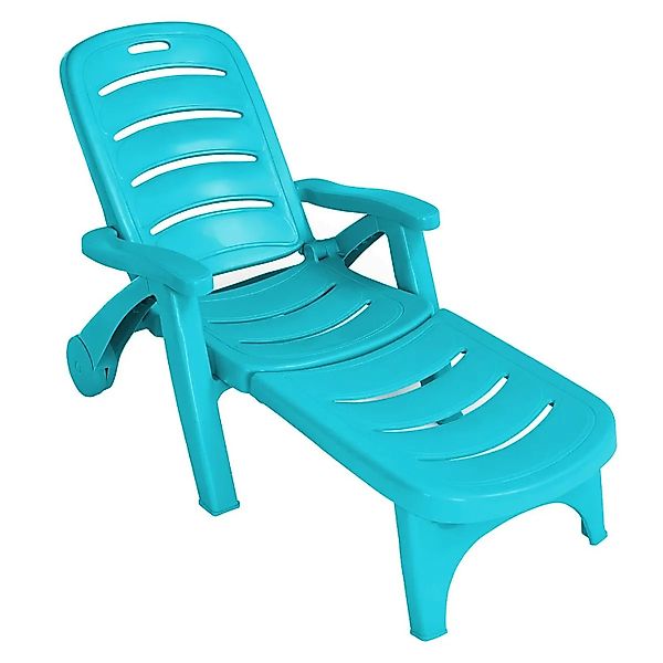 Costway Sonnenliege mit Rollen Umbaubare Liege 5-Fach Rückenlehne günstig online kaufen