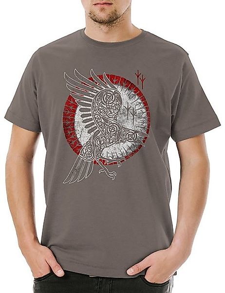 Urban Backwoods Print-Shirt Norse Raven Herren T-Shirt Runes Wikinger Raben günstig online kaufen