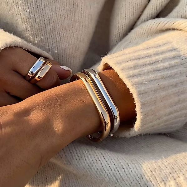 ROUGEMONT Armreif Eleganter klassischer Damen Edelstahl günstig online kaufen