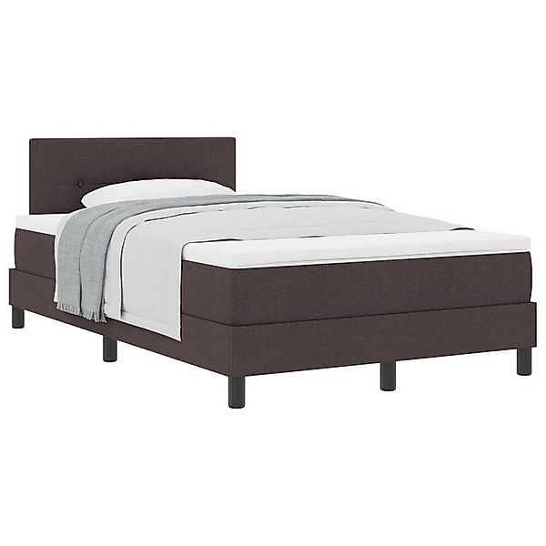 vidaXL Bett Boxspringbett mit Matratze Dunkelgrau 120x200 cm Stoff (1-tlg) günstig online kaufen