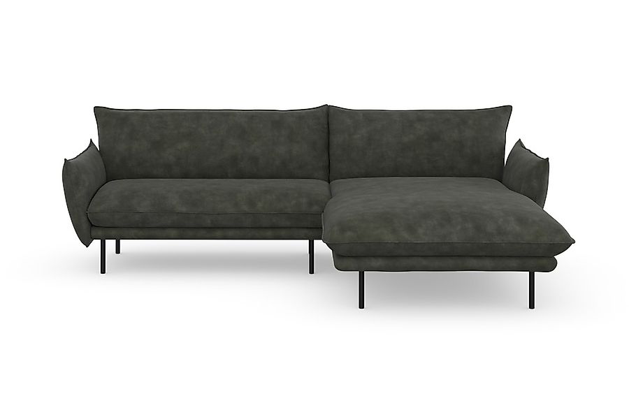 andas Ecksofa "Stine L-Form", Besonderes Design durch Kissenoptik und Keder günstig online kaufen