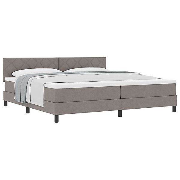 vidaXL Bett Boxspringbett mit Matratze Taupe 200x200 cm Stoff (1-tlg) günstig online kaufen
