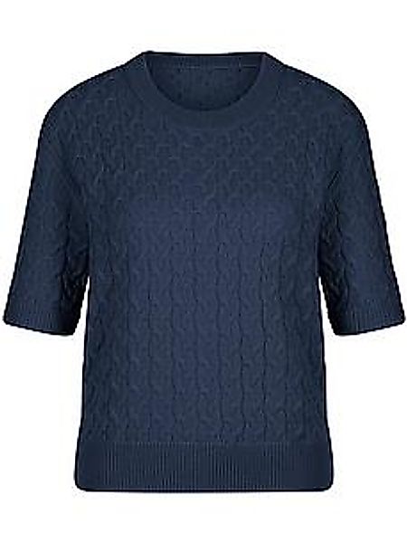 Rundhals-Pullover Peter Hahn Cashmere blau günstig online kaufen