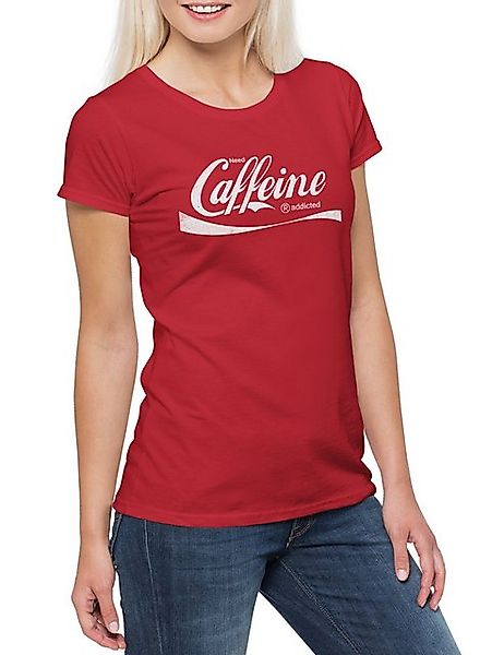 Urban Backwoods Print-Shirt Need Caffeine Damen T-Shirt Cola Kola Love Lieb günstig online kaufen