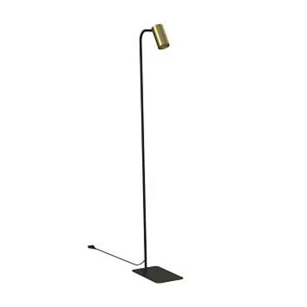 Stehlampe Messing Schirm 124cm Modern flexibel GU10 günstig online kaufen