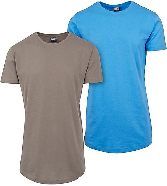 URBAN CLASSICS Rundhalsshirt Shaped Long Tee 2-Pack T-Shirt Herren günstig online kaufen