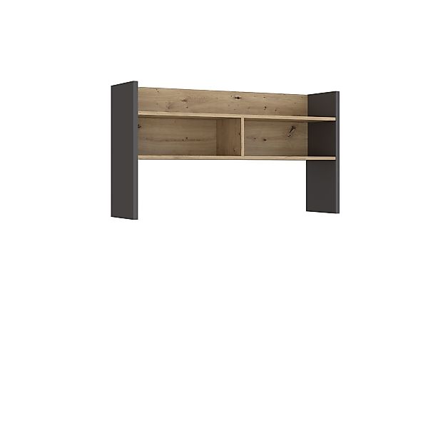FORTE Schreibtischaufsatz in Grau/ Artisan Eiche günstig online kaufen