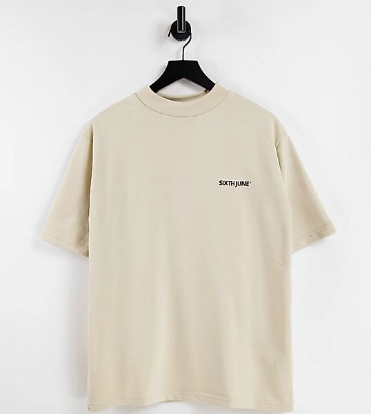 Sixth June – Essential – T-Shirt in Beige-Neutral günstig online kaufen