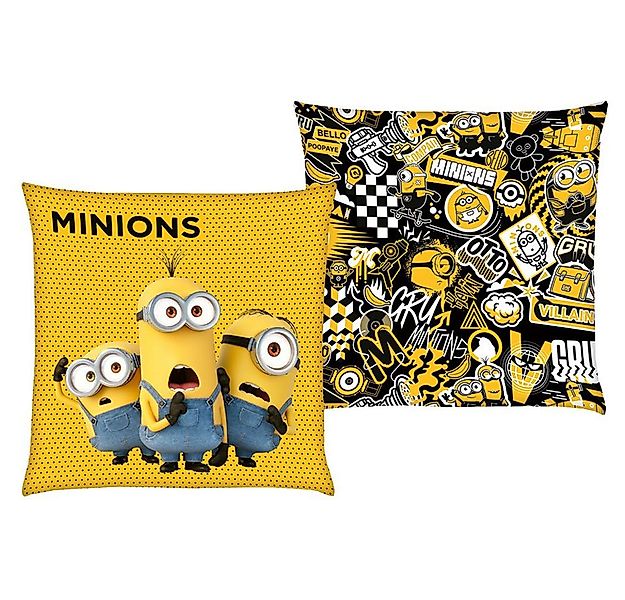 Herding Dekokissen Minions Graffiti 40 x 40 cm Kinder Deko-Kissen Kuschelki günstig online kaufen