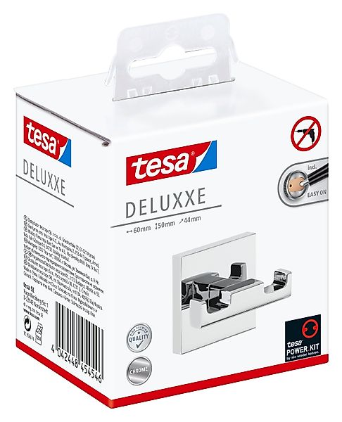 tesa Handtuchhaken DELUXXE Bademantelhaken Chrom, Badezimmer, günstig online kaufen