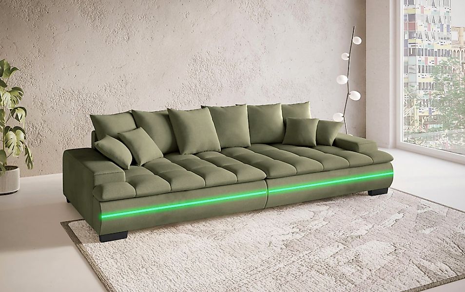 Mr. Couch Big-Sofa "Haiti II RGB-LED", RGB-LED Beleuchtung, mit Handwerklic günstig online kaufen