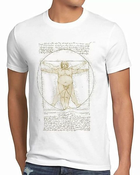 style3 Print-Shirt Herren T-Shirt Dicker Vitruvianischer Mensch übergewicht günstig online kaufen