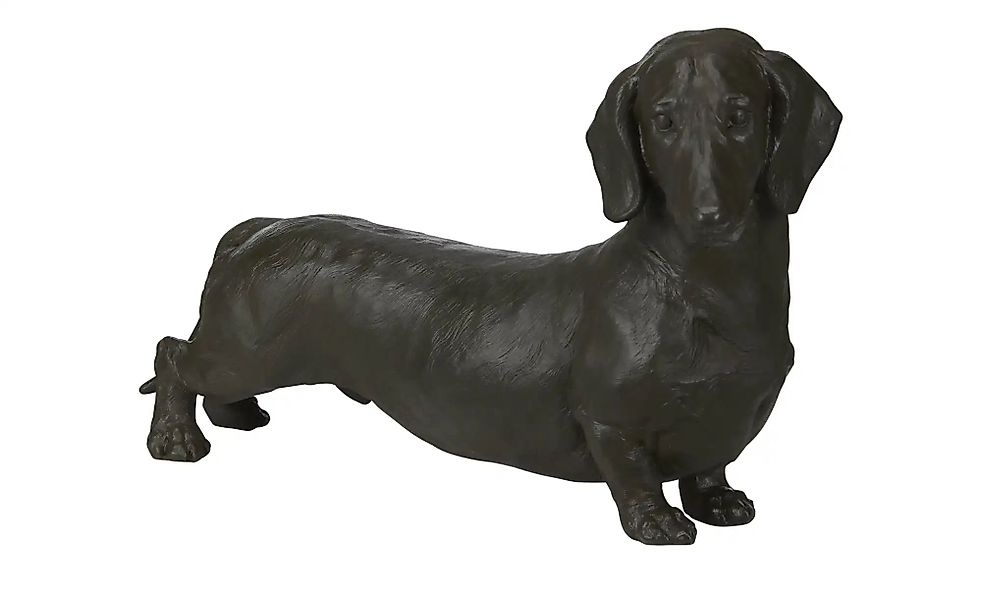 Dekofigur Dackel   ¦ braun ¦ Polyresin (Kunstharz) ¦ Maße (cm): B: 38 H: 24 günstig online kaufen