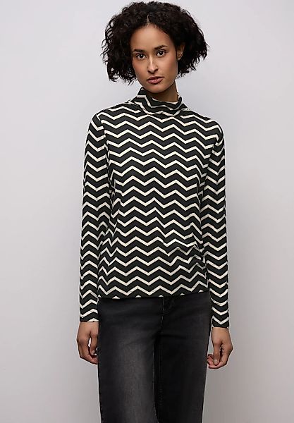 STREET ONE Rollkragenshirt mit Leoprint günstig online kaufen